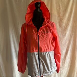 Columbia Center Ridge Orange & Gray Full-Zip Windbreaker Jacket Women’s Sz Small